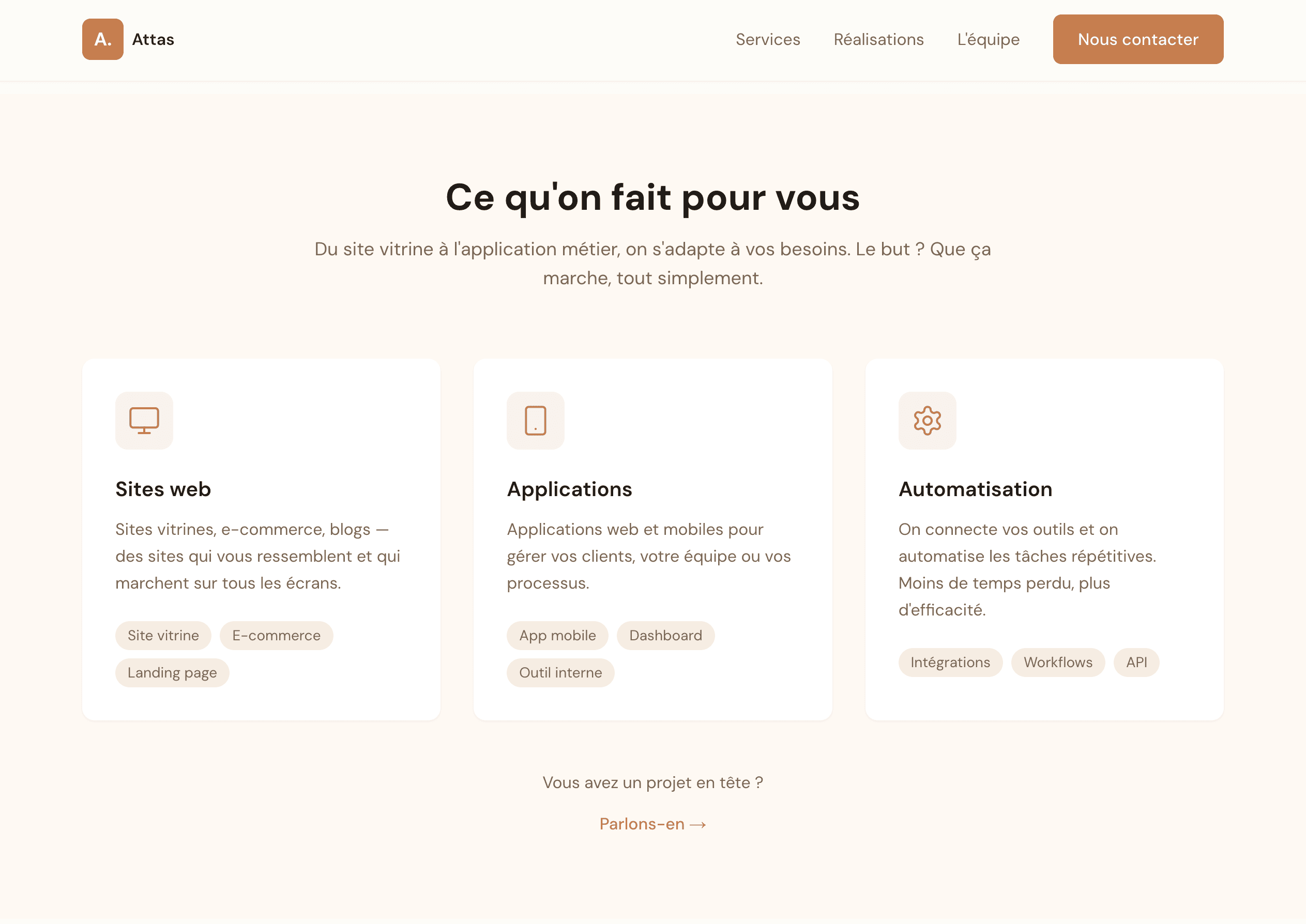 Professionnal website screenshot 1